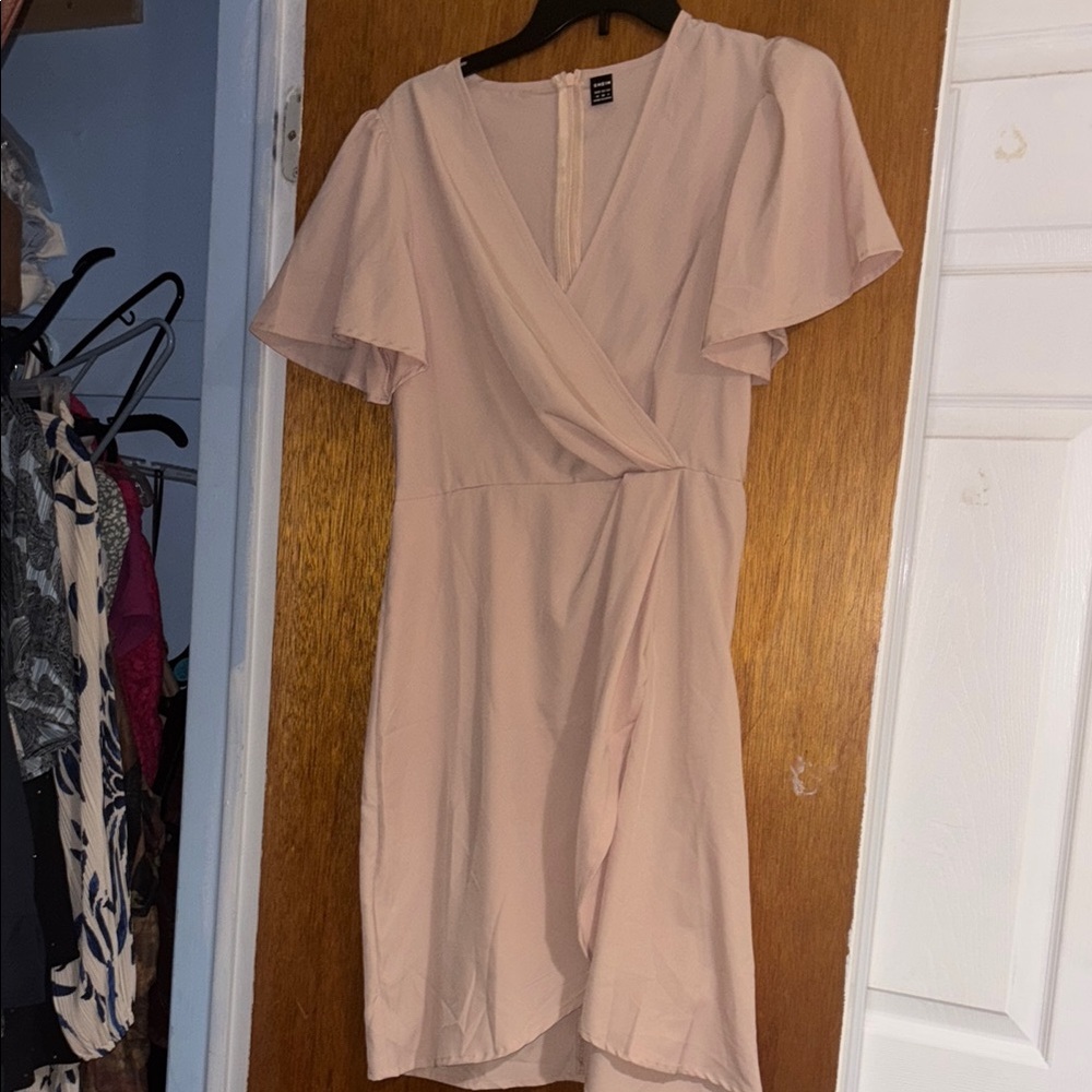 Cream Wrap Dress